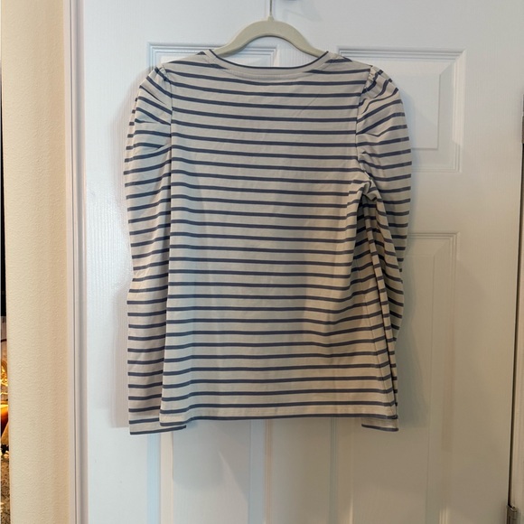 Boden Gray and Cream Striped Top - Picture 4 of 6